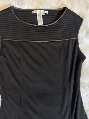 Max Studio Black Sleeveless Dress with Quilted Yoke